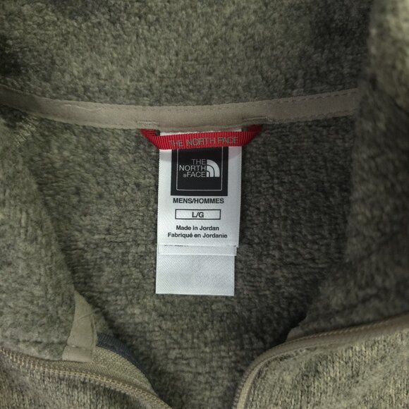 North Face Knit Jacket Mens L Brown Full Zip Sweater Outdoors Hiking Gorpcore - Picture 3 of 14